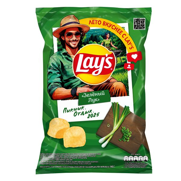 Чипсы Lay's картофельные Зеленый Лук 140 г