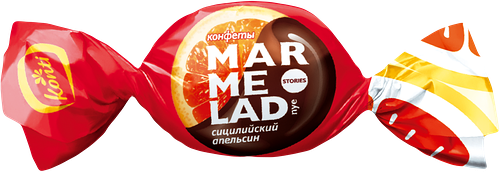 Конфеты глазированные Konti Мармеладные истории сицилийский апельсин вес