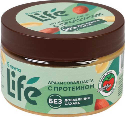 

Паста арахисовая Лента Life с протеином 250 г