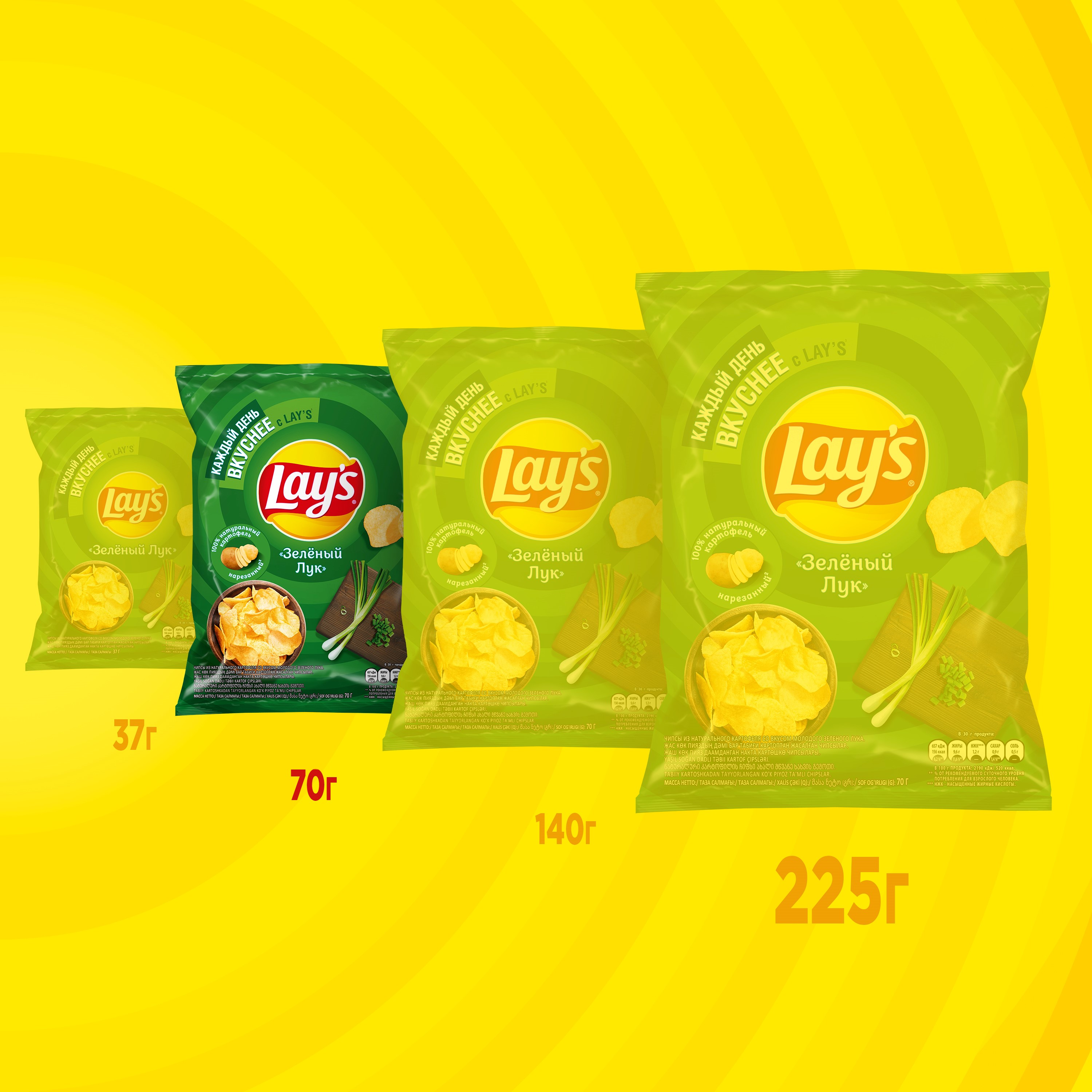 

Картофельные чипсы Lay's со вкусом Зеленого Лука 70 г