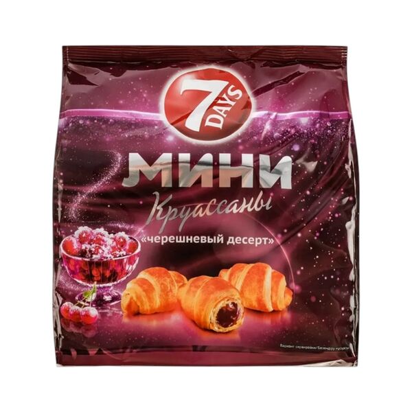 Мини круассаны 7DAYS с начинкой Черешня 265г