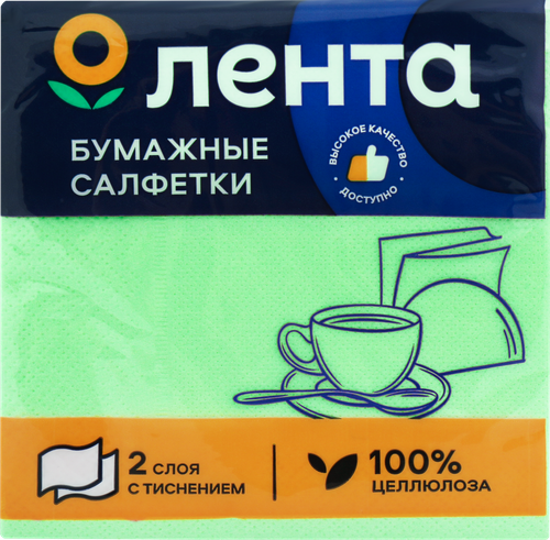 

Салфетки Лента Бант 2-слоя 24х24 см с рисунком 25 шт цвет в ассортименте