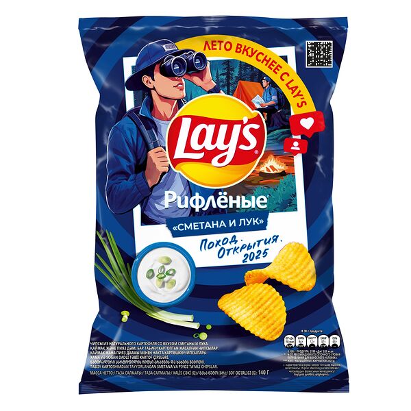 Картофельные чипсы Lay's Сметана и лук 140 г