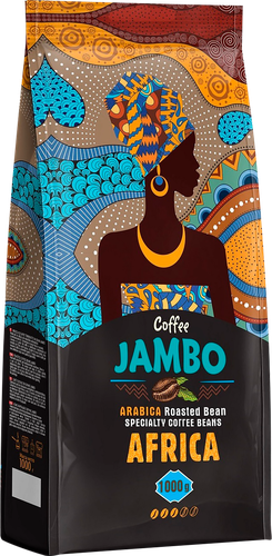 

Кофе в зернах Jambo Arabica Africa, Арабика, средняя обжарка 1 кг