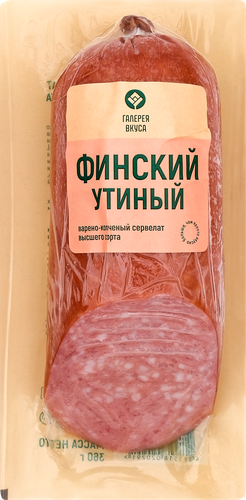 

Колбаса варено-копченая Галерея вкуса сервелат Финский утиный 360 г