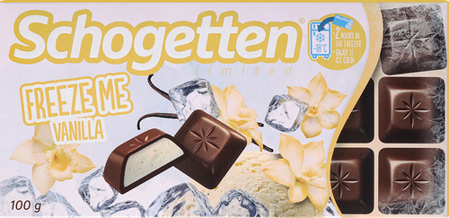 Шоколад молочный Schogetten Freeze me vanilla с кремовой начинкой со вкусом Ванили 100 г