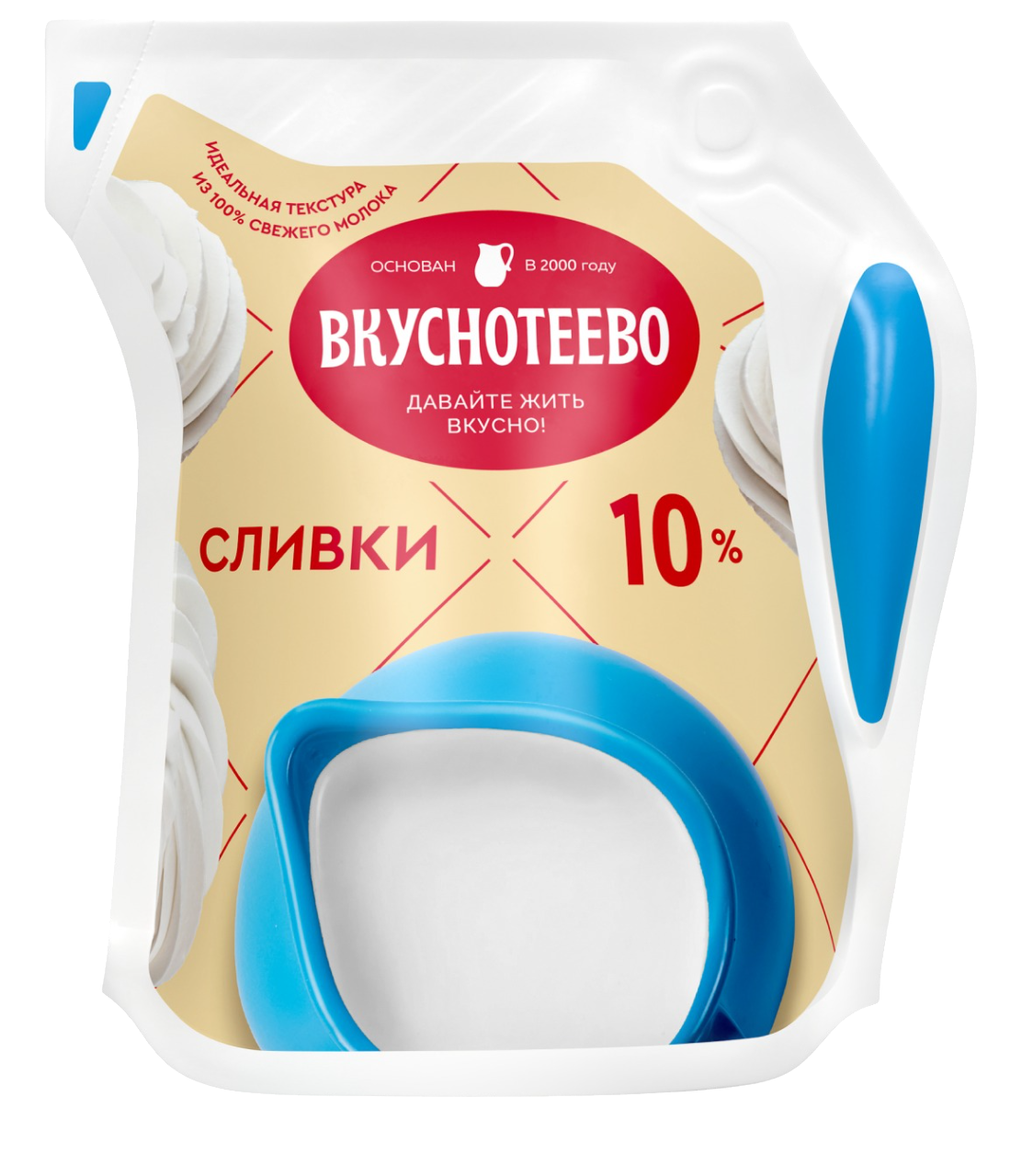 

Сливки Вкуснотеево ультрапастеризованные 10 % 125 г
