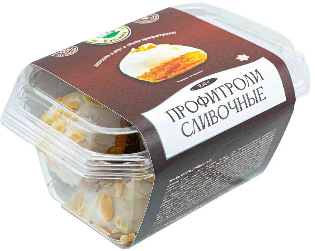 

Профитроли Домашняя еда от Кузьмича сливочные 150 г