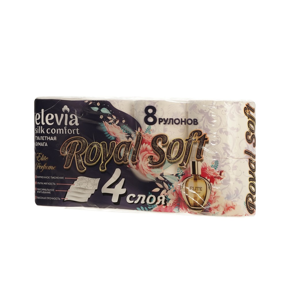 

Туалетная бумага Elevia Royal soft Elite perfume 4х-слойная 8 шт.