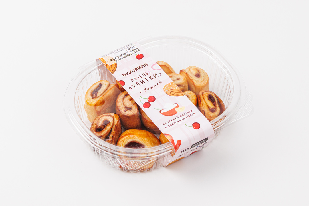 

Печенье ВкусВилл Улитки с вишней 125 г