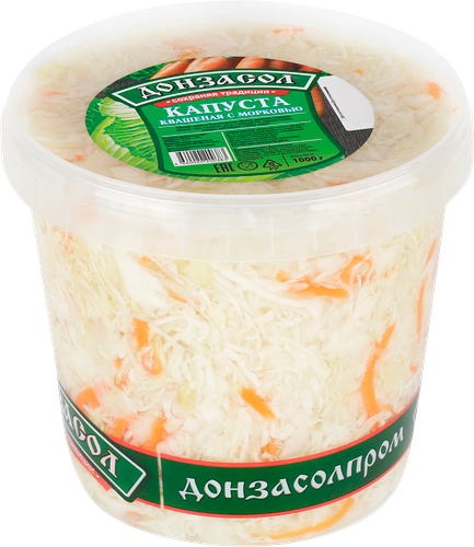 Капуста квашеная Донзасол с морковью 1 кг