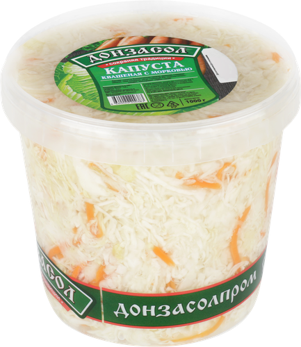 

Капуста квашеная Донзасол с морковью 1 кг