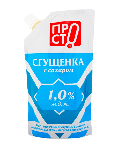 Продукт молочный сгущенный Просто с сахаром 1% 270 г