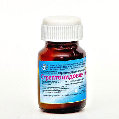 Стрептоцидовая 10% 25 гр мазь