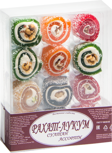 

Рахат-лукум Восточные сладости Султан Ассорти 275 г