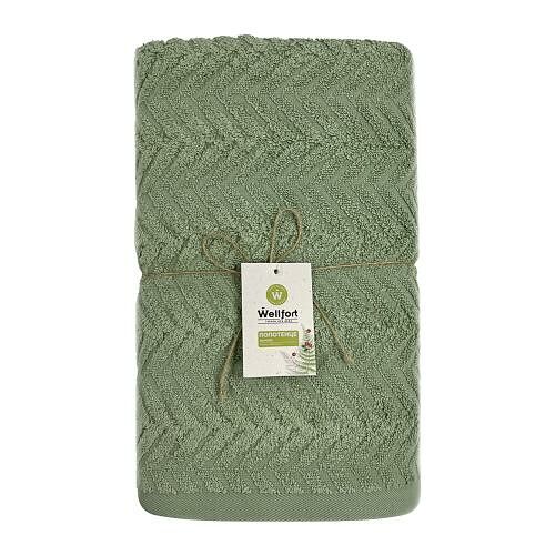 Полотенце махровое Wellfort Fern зеленое 100 х 140 см