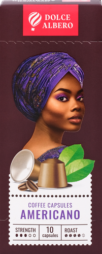 

Кофе молотый в капсулах Dolce Albero Americano 10 капсул