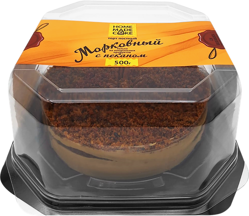 

Торт Home Made Cake морковный с пеканом постный 500 г
