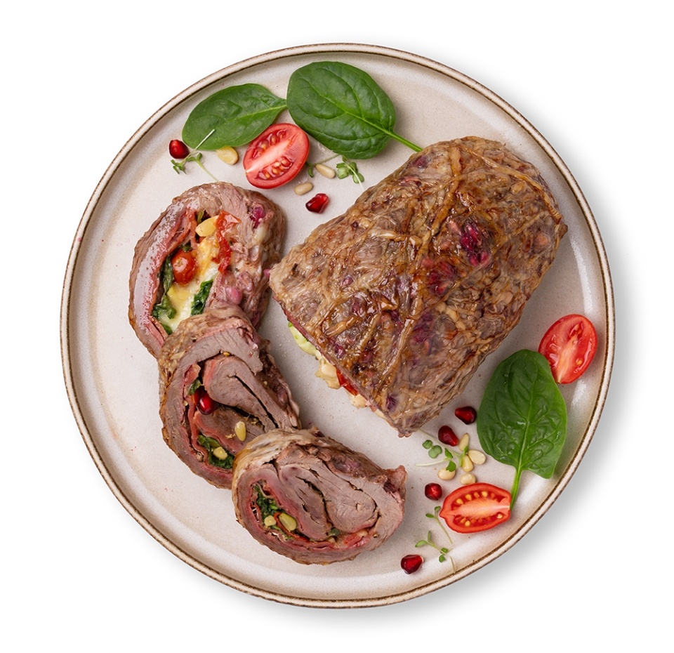 

Рулет из говяжьей вырезки Азбука вкуса с помидорами конфи и сыром моцарелла охлажденный вес