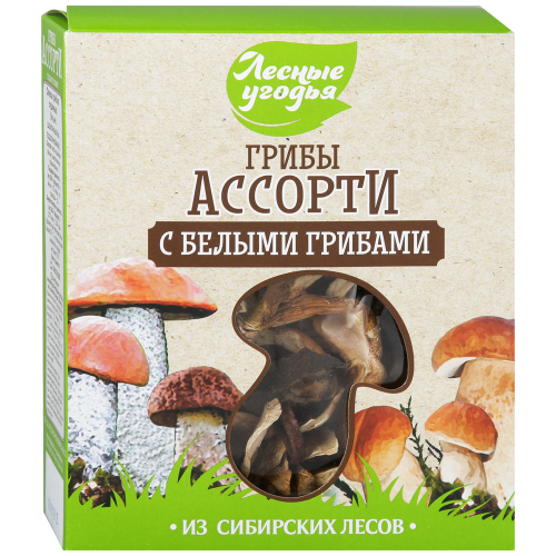 

Грибы сушеные ассорти Лесные угодья 45 г