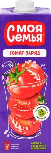 

Нектар Моя семья Томат-заряд томатный с солью 950 мл