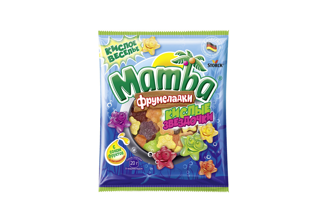 

Мармелад жевательный Mamba Фрумеладки кислые звездочки 70 г
