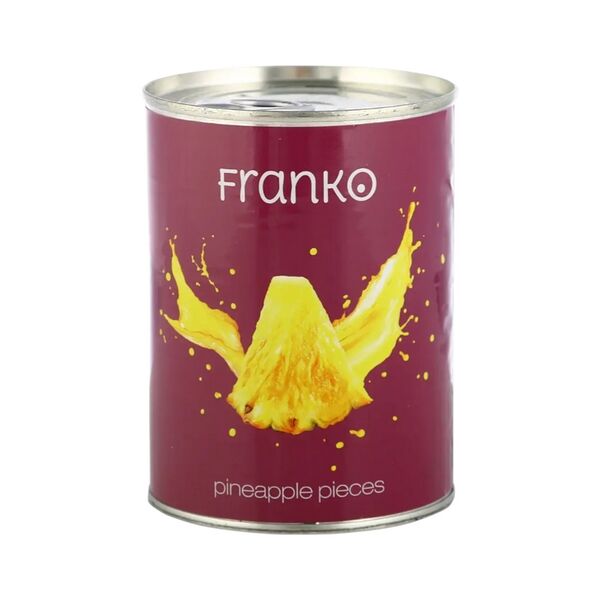 Ананасы кусочки Franko консервир в легком сиропе ж/б 565г
