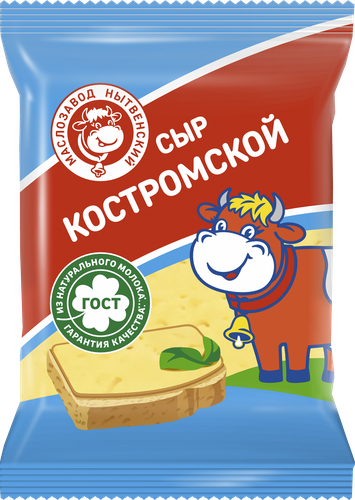 

Сыр полутвердый Маслозавод Нытвенский Костромской 45% 180 г