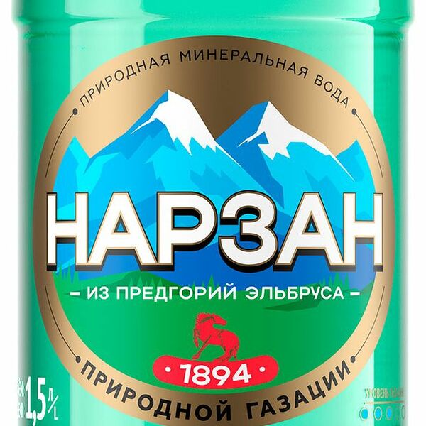 Вода минеральная Нарзан природной газации 1.5 л