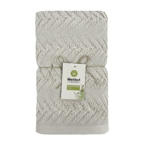 Полотенце махровое Wellfort Fern бежевое 70 х 115 см