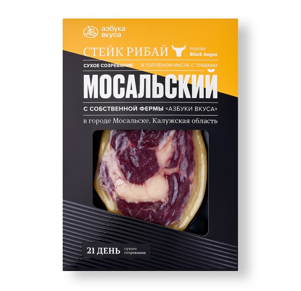 

Стейк Азбука Вкуса Мосальский Рибай в топленом сливочном масле с травами 350 г
