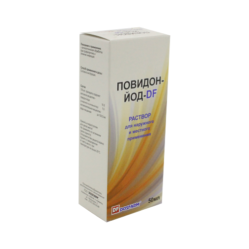 Повидон-йод DF раствор 50 мл