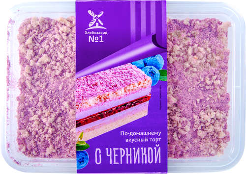 

Торт Хлебозавод №1 По-домашнему вкусный с черникой 350 г