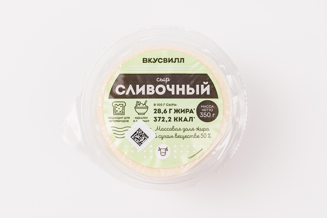 

Сыр ВкусВилл Сливочный 350 г