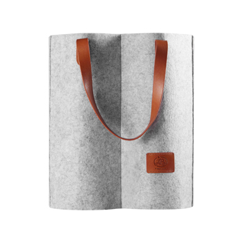 

Шопер фетровый Азбука Вкуса 33 х 32 х 11 см, светло-серый, на 2 бутылки