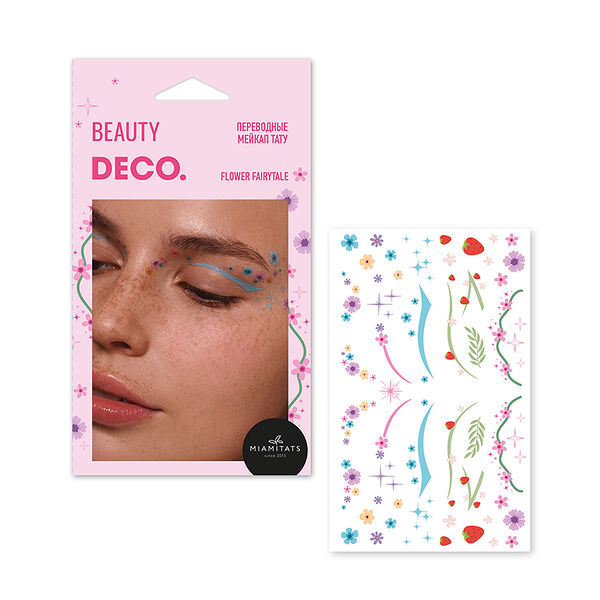 Набор мейк-ап тату для лица Deco by Miami tattoos Fairycore Flower fairytale