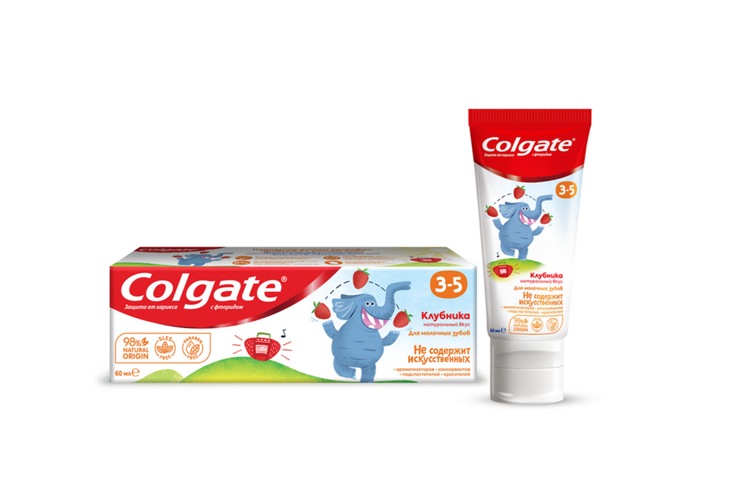 

Зубная паста детская Colgate Клубника с фторидом для детей 3-5 лет 60 мл