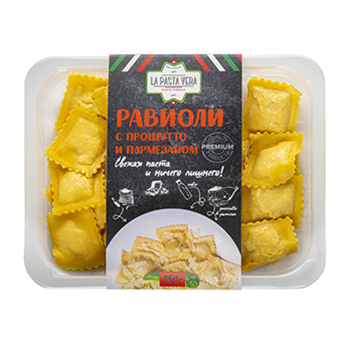 

Равиоли La Pasta Vera с прошутто и пармезаном охлажденные 250 г