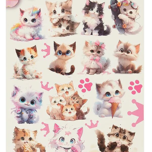Татуировки переводные P.ink Котики-3 11x20 см