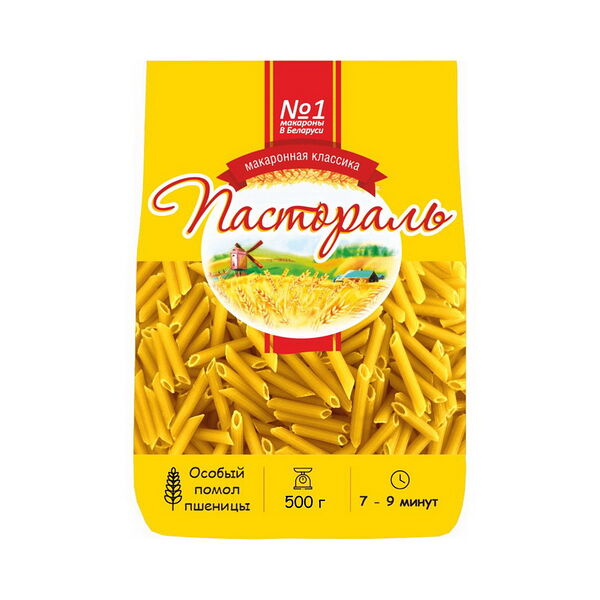 Макаронные изделия Пастораль Перья особ гр В в/с 500г