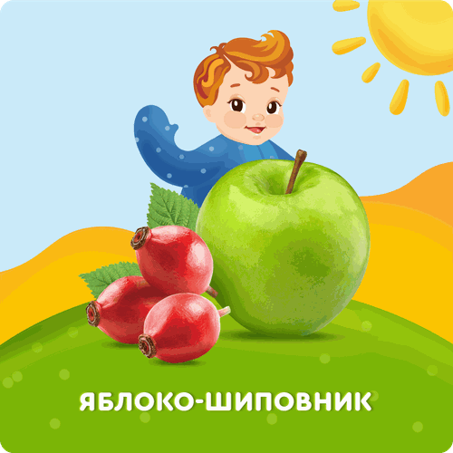 

Сок Агуша Яблоко и шиповник с 5 мес. 200 мл