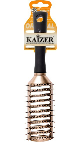 Расчёска Kaizer вентиляционная, ручка Soft touch, золото