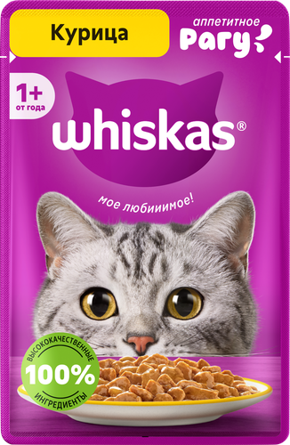 

Влажный корм Whiskas рагу с курицей для взрослых кошек 75 г