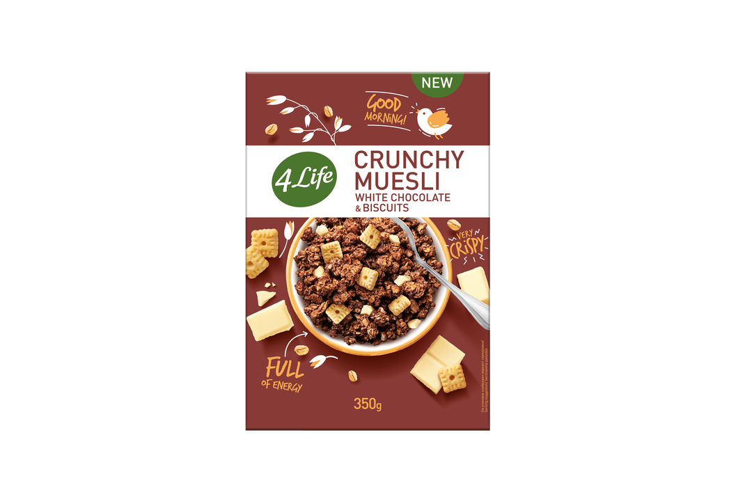 

Мюсли 4 Life с белым шоколадом и печеньем 350 г