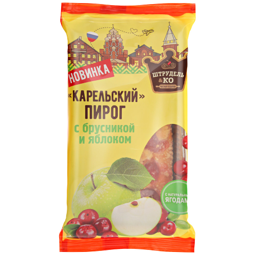 

Пирог Карельский Штрудель&Ko с брусникой и яблоком 270 г