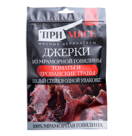 

Джерки Примясе из мраморной говядины томаты и прованские травы 40 г