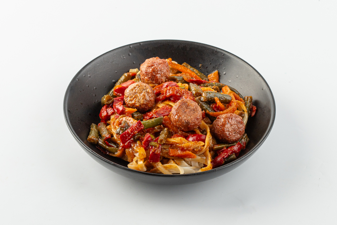 

Вок с фрикадельками не мясо 290 г