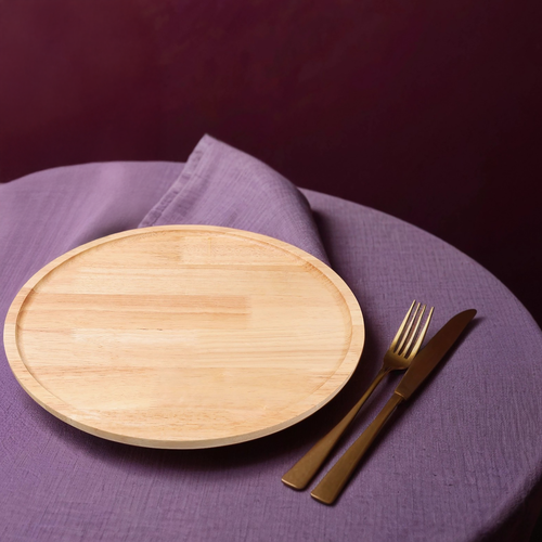 

Тарелка Homeclub Wood каучуковое дерево 33 см