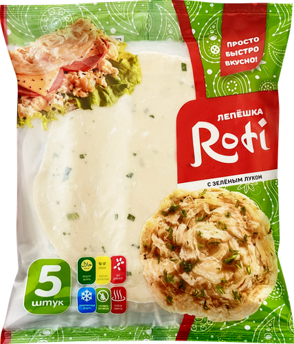 

Лепешки Roti с зеленым луком замороженные 450 г