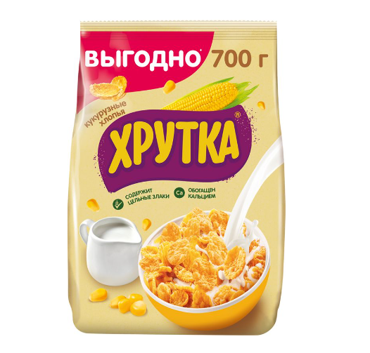 Кукурузные хлопья Хрутка пакет, 700 г